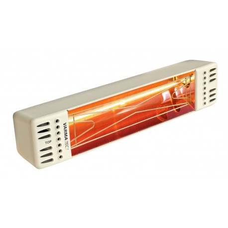 Chauffage électrique radiant lampe infrarouge IRC VARMA TOP - 1500 WATTS IPX5 Crème